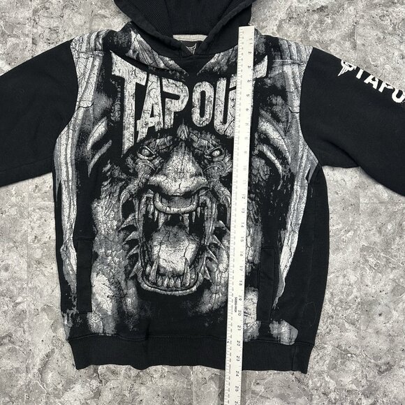 Tapout Fight Co Demon Y2K MMA Hoodie Mens Size S Black White READ - Picture 9 of 9